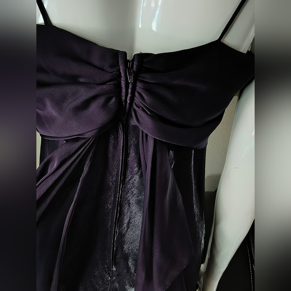 Betsy & Adam 90s dark purple maxi dress, often featured in vintage formal - Picture 7 of 13